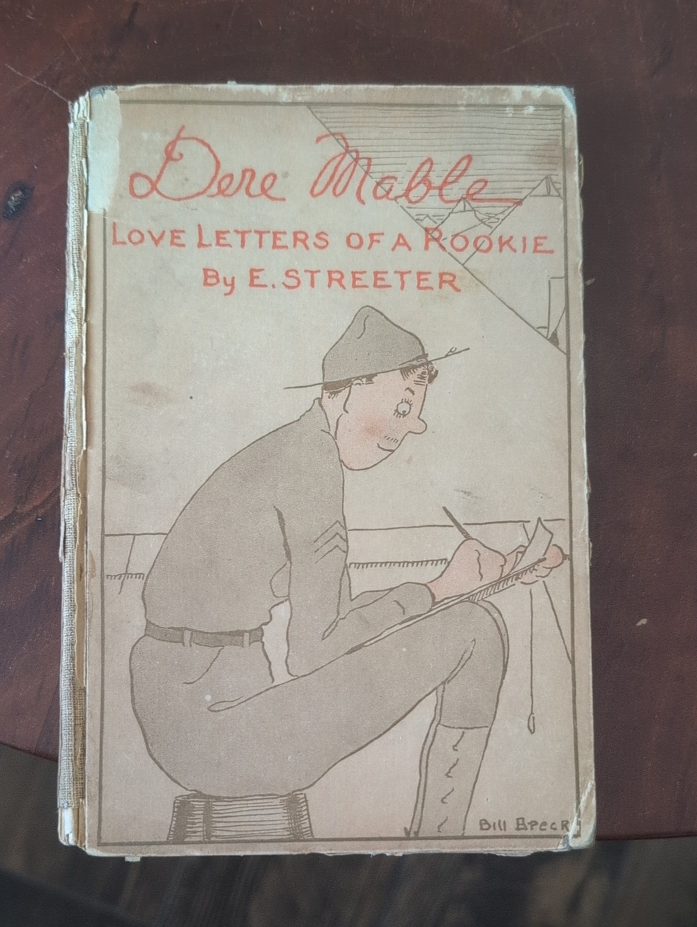 Dere Mable: Love Letters of a Rookie, Illustrated Vintage Hardcover (Tan & Red)